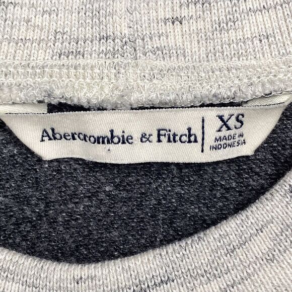Abercrombie Fitch Sweatshirt Womens XS Sweater Oversized Rolled Sleeve Minimal - Picture 4 of 8